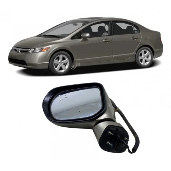 Retrovisor Elétrico ( Diant Esquerdo ) - New Civic Lxs 2007