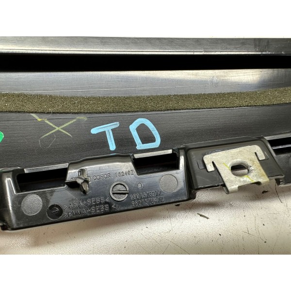 Moldura Ex. Coluna Tras/dir Peugeot 208 2014 9807376277 4554