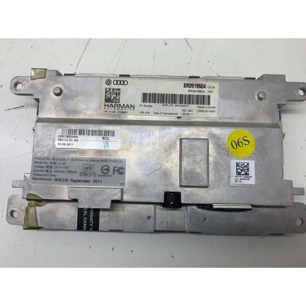 Tela Central Multimídia Audi Q7 2012 8r0919604 2862