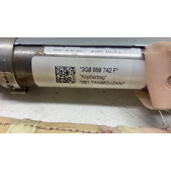 Cortinas Airbag Laterais - Volkswagen Passat Tsi 2018