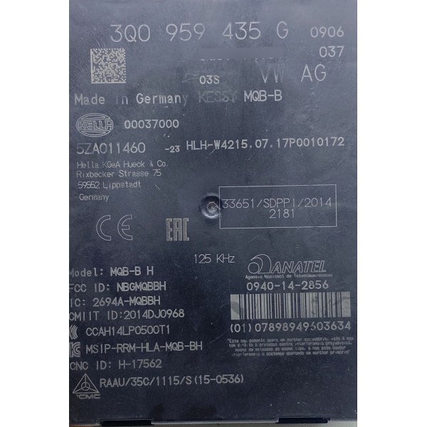 Módulo Keyless ( Chave Presença ) - Volkswagen Passat Tsi 18