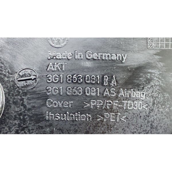 Acab. Inferior Painel - Volkswagen Passat Tsi 2018 B7