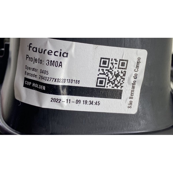 Porta Copos Central - Honda Hrv Exl 2023 1.5 Prateado