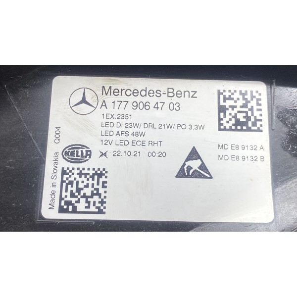 Farol ( Dianteiro Esquerdo ) - Mercedes Benz A35 Amg 2019/22 Esquerdo/motorista