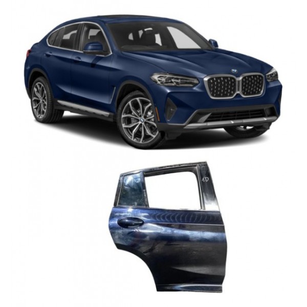 Porta ( Traseira Direita ) - Bmw X4 30i M Sport 22 Traseira  Traseira Direita Azul-turquesa