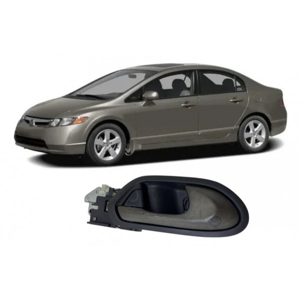 Maçaneta Interna ( Tras Direita ) - Honda Civic Lxs 2007 Tr Dourado Traseira