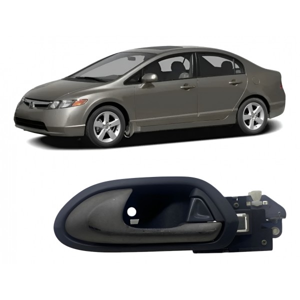 Maçaneta Interna ( Diant Esquerda ) - New Civic 2007 Dourad Dourado-escuro Dianteira