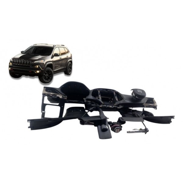 Kit Airbag C/ Bolsa De Volante - Jeep Cherokee 3.2 V6 2015 Preto