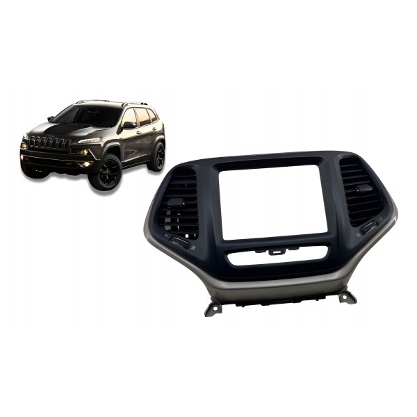 Moldura Multimidia Central Painel - Jeep Cherokee 3.2 2015 Cinza