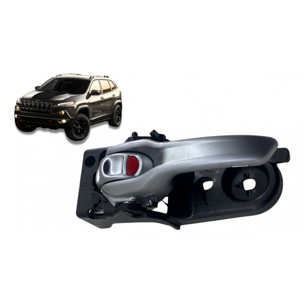 Maçaneta Interna ( Tras Esq ) - Jeep Cherokee 3.2 V6 2015 Cinza Traseira