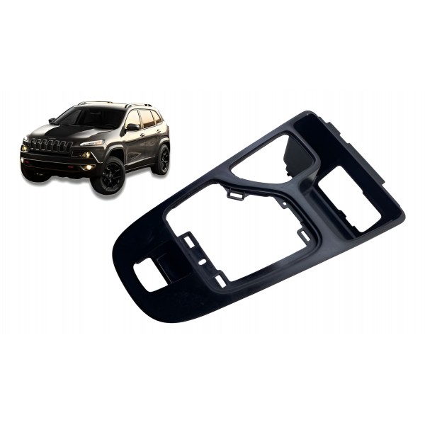 Painel / Moldura Alavanca Cambio - Jeep Cherokee 3.2 V6 2015 Cinza