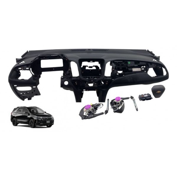 Painel Completo C/ Bolsa Volante - Chevrolet Equinox 2018 Preto