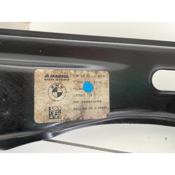Maquina De Vidro Traseira Esquerda Bmw 320i 2013 236